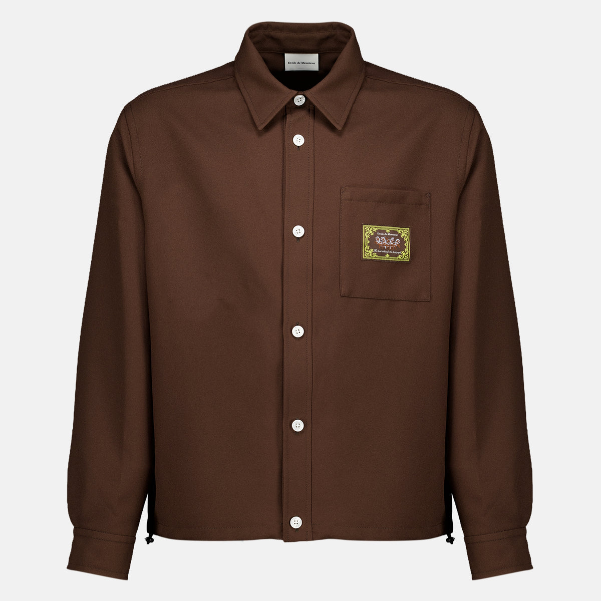 Chemises Chemise élastiquée marron Drole De Monsieur Marron Homme
