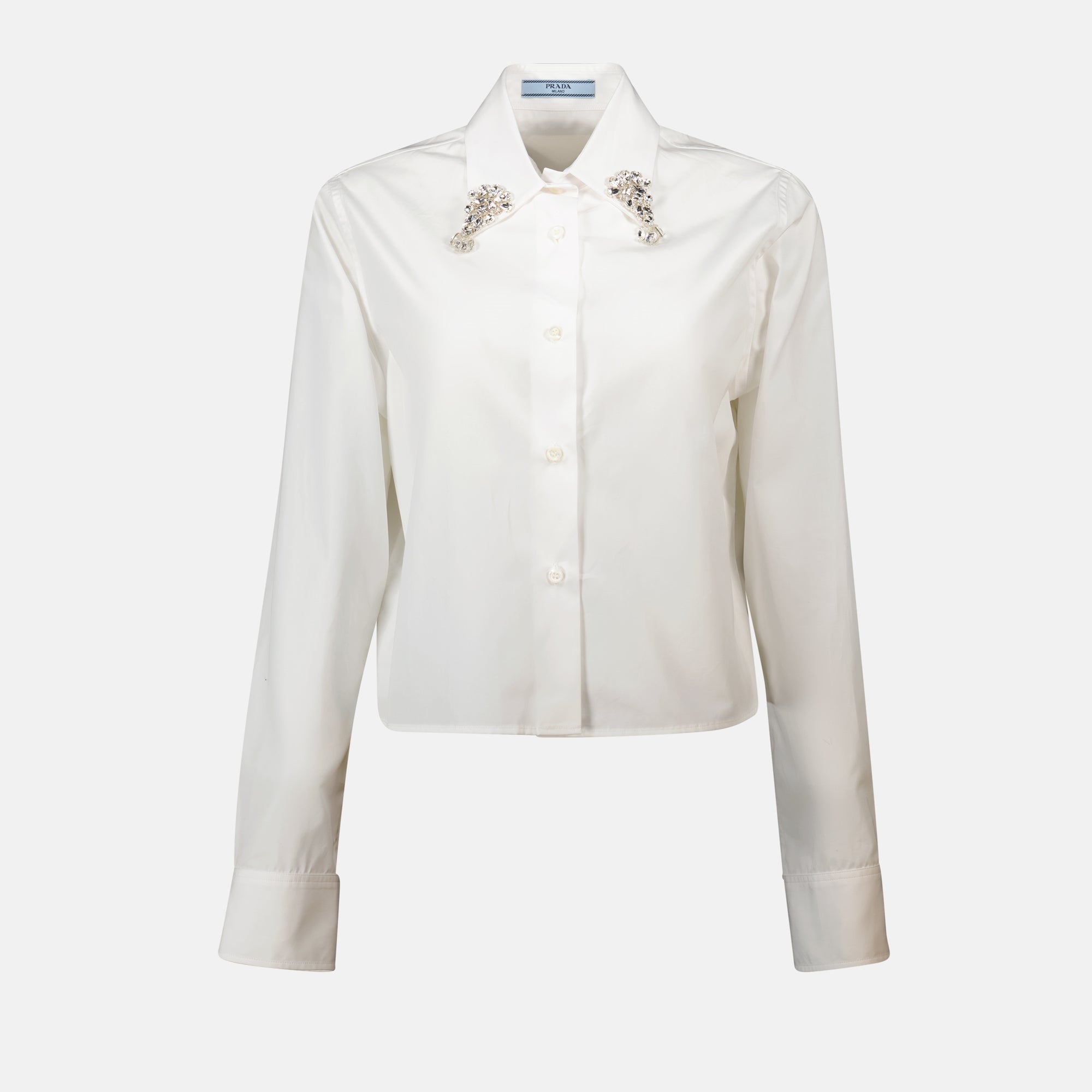 Shirts Embroidered Shirt Prada White Femme