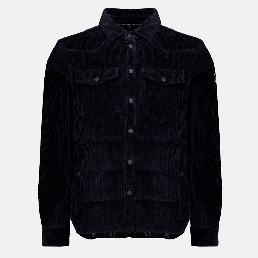 Vestes Marineblaue Corduroy-Übershirt Moncler Grenoble Bleu foncé Homme