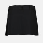 Jupes Mini jupe en laine Rabanne Noir Femme