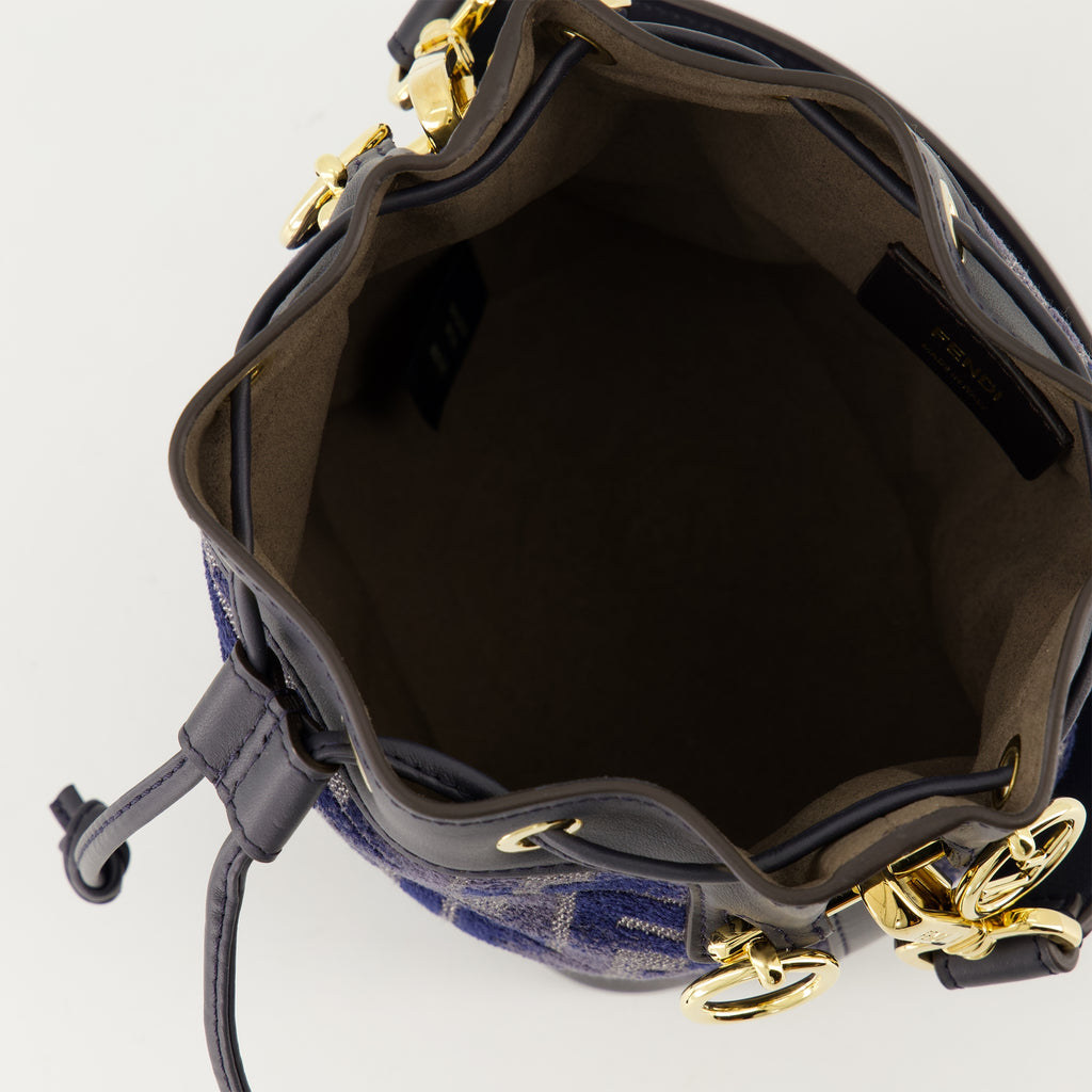 Borse secchiello Sac seau Mon trésor mini Fendi Blu scuro Femme