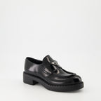 Loafers Mocassins Chocolate Prada Black Femme