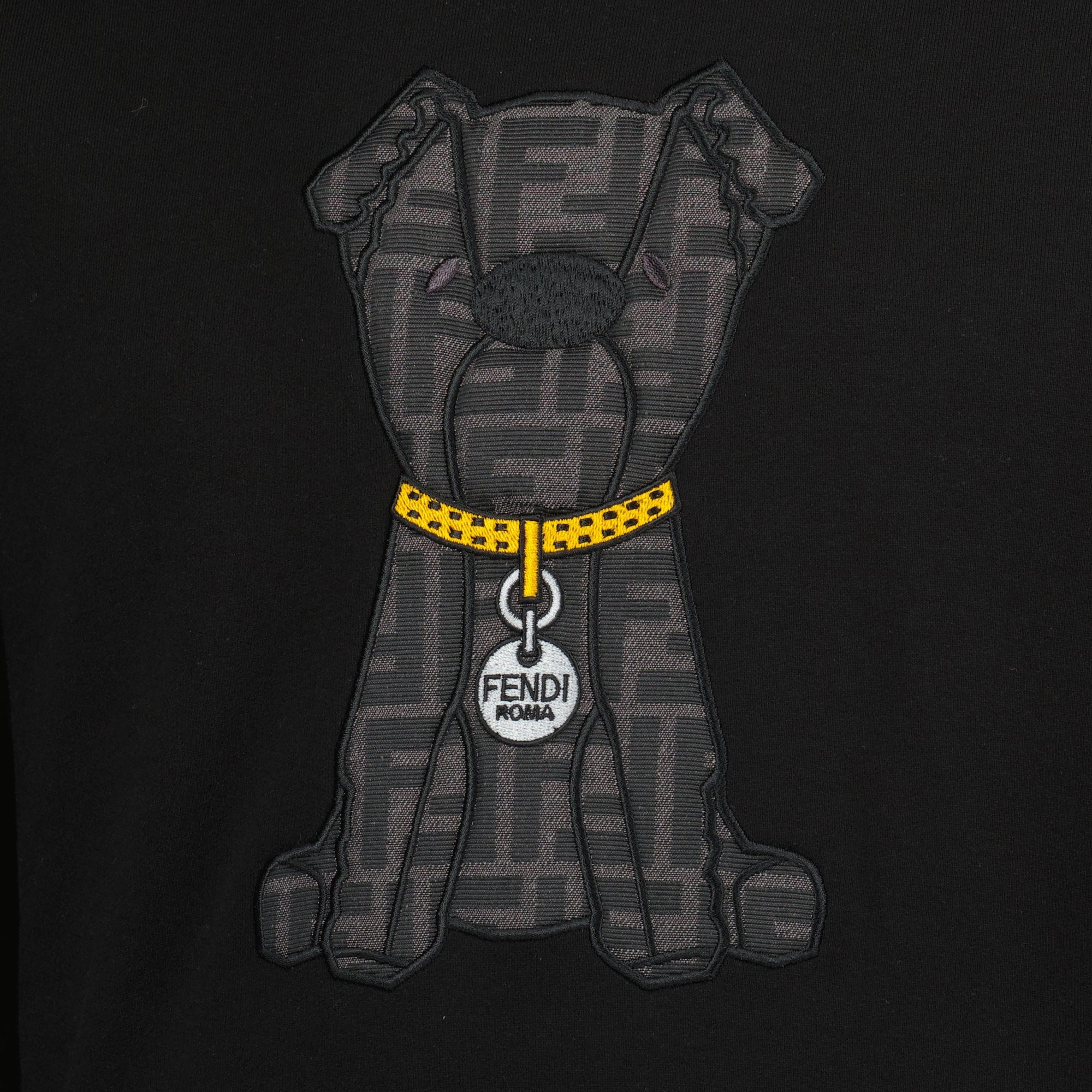 Bild des schwarzen bedruckten Sweatshirts der Marke Fendi für Herren - Frühjahr-Sommer 2026 - Detailansicht_1