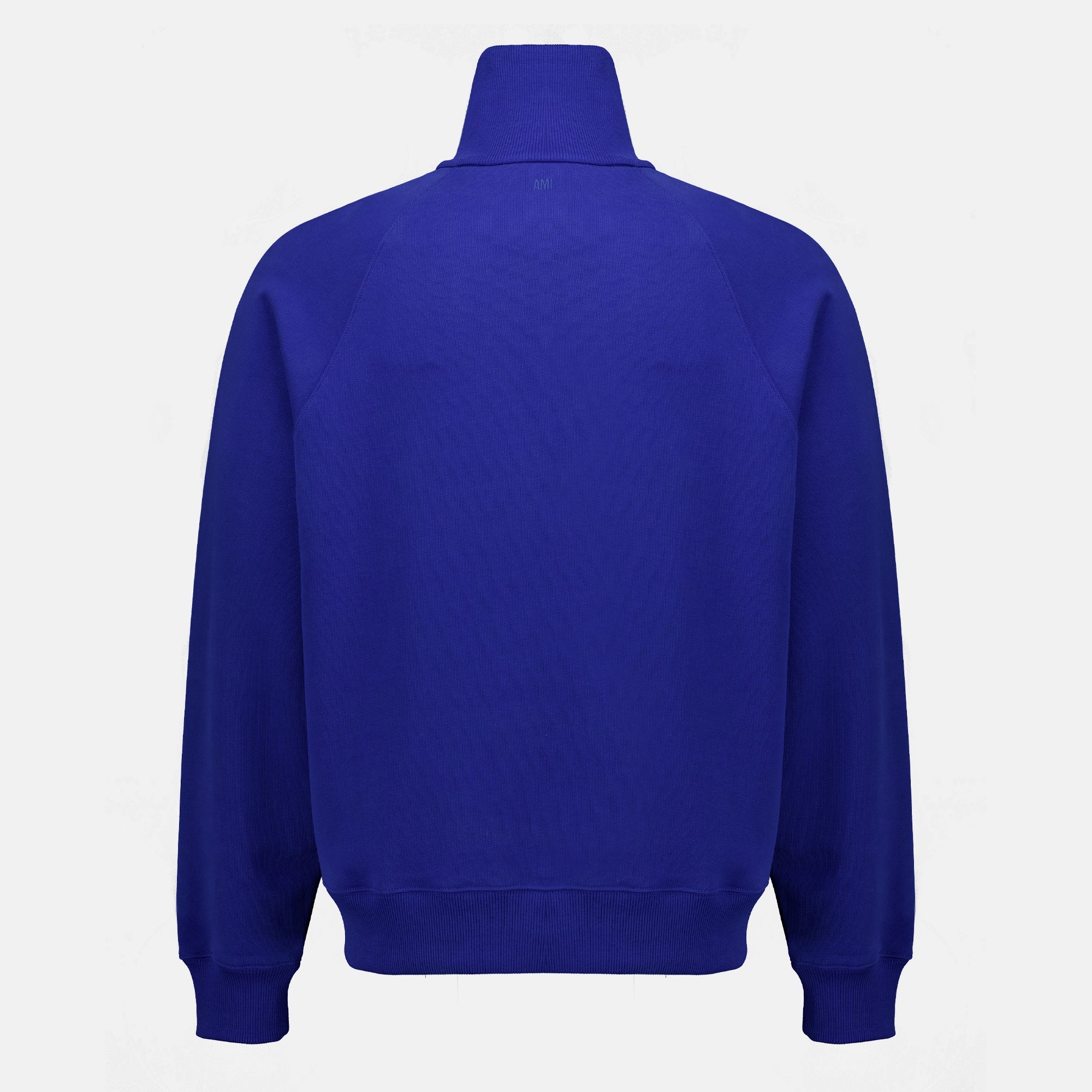 Sweatshirts Felpa Blu in Cotone con Zip Ami PARIS Bleu foncé Unisexe