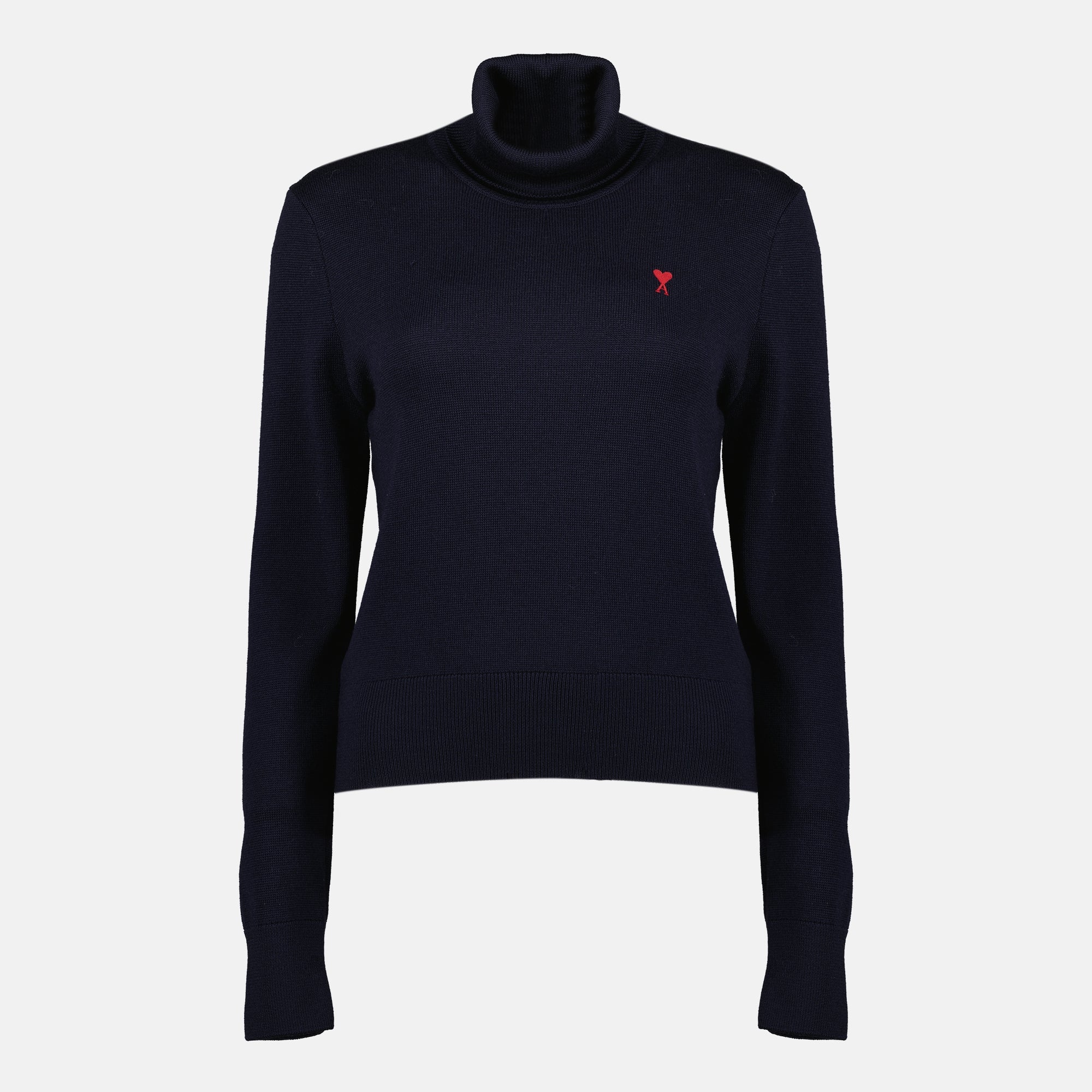 Image de l'article Pull col roulé Ami de coeur de la marque Ami PARIS pour Femme - Saison Automne-Hiver 2025 - Vue de Face