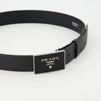 Belts Saffiano Leather Belt Prada Black Homme