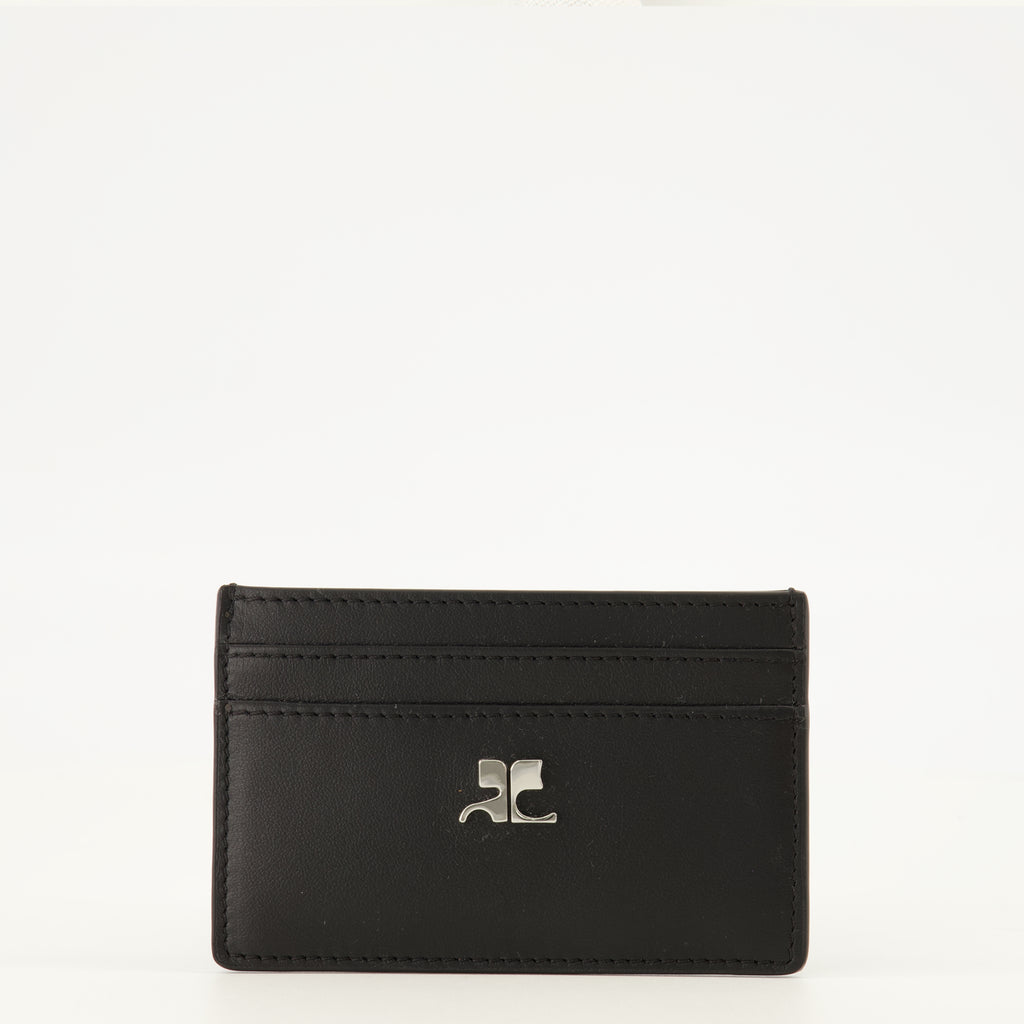 Petite maroquinerie Porte-cartes AC en cuir noir Courrèges Noir Femme