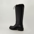 Bottes Bottes Kickstream de pluie Moncler Noir Femme