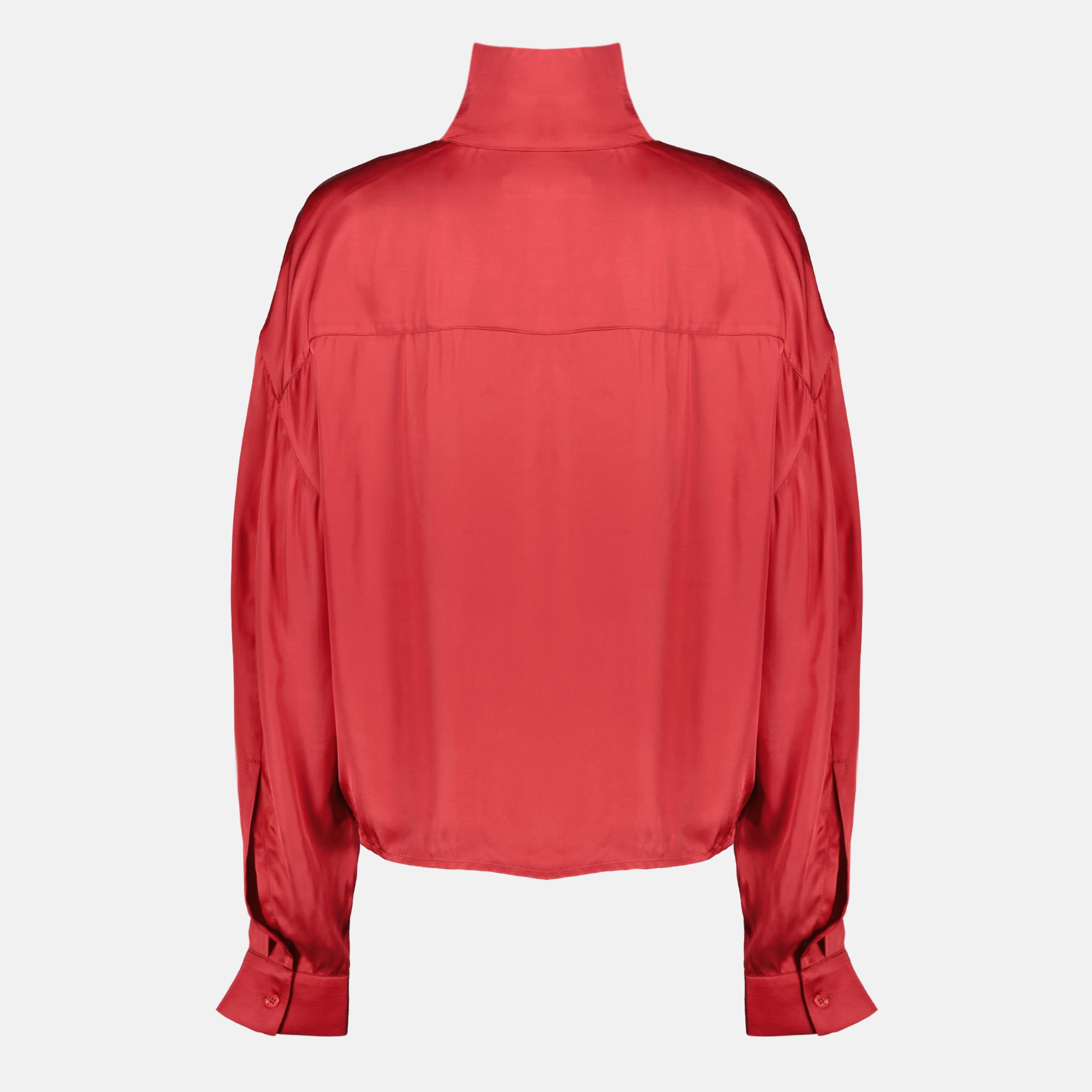 Chemises Chemise fluide à effet satiné rouge Iro Rouge Femme