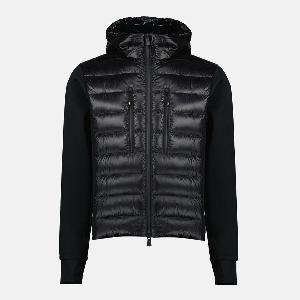 Image de l'article Cardigan zippé noir de la marque Moncler Grenoble pour Homme - Saison Automne-Hiver 2025 - Vue de Face
