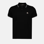 Polos Polo con Logo Moncler Negro Homme