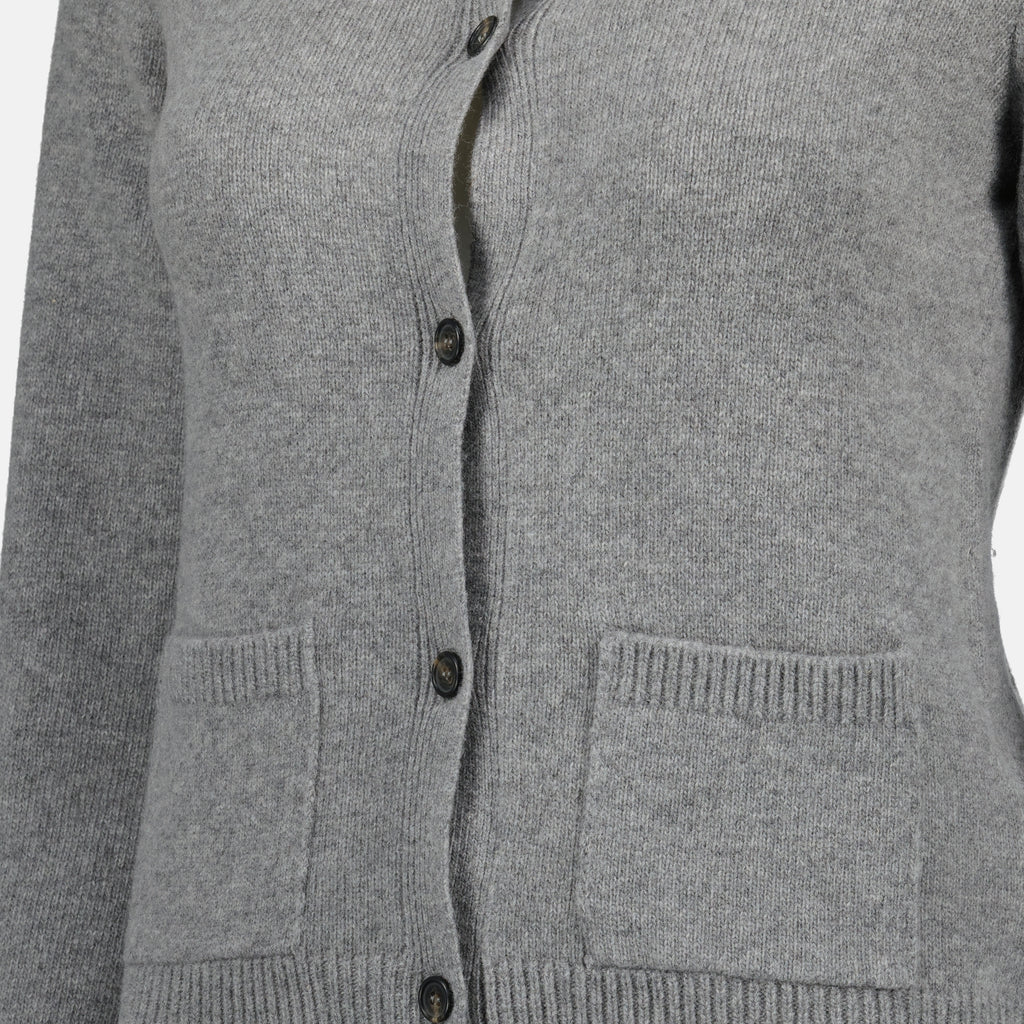Image de l'article Cardigan gris de la marque Mm6 pour Femme - Saison Automne-Hiver 2025 - Vue détaillée_1