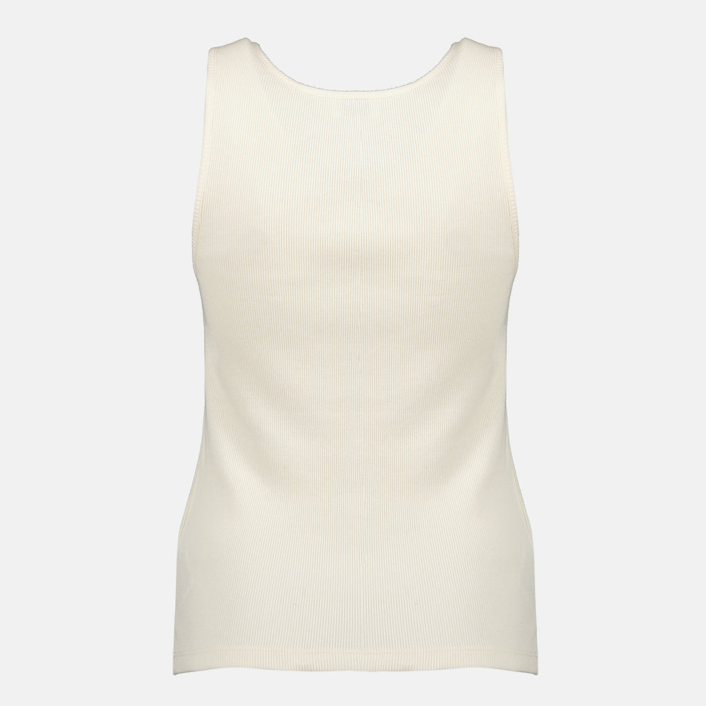 Image de l'article Débardeur Cassandre beige de la marque Saint Laurent pour Femme - Saison Printemps-Été 2026 - Vue de Dos