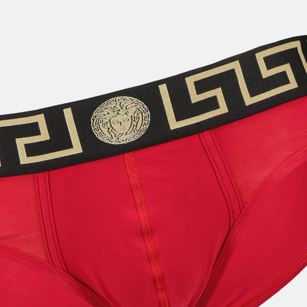 Intimo e homewear Slip Greca Versace Rosso Homme