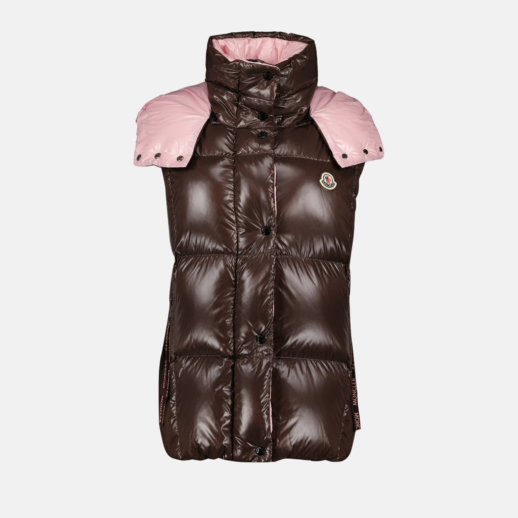 Giacche Giacca Piumino Senza Maniche Luzule Moncler Marrone Femme