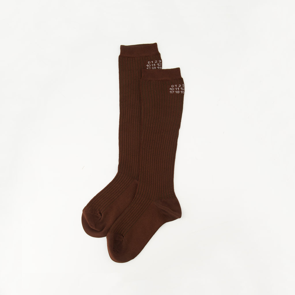 Image of the Numeric Socks by Mm6 for Women - Fall-Winter 2025 - Three-Quarter Back Right View