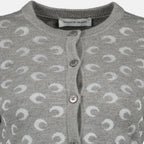 Imagem do artigo Cardigan Moon em lã da marca Marine Serre para Mulheres - Temporada Outono-Inverno 2025 - Vista Detalhada_2