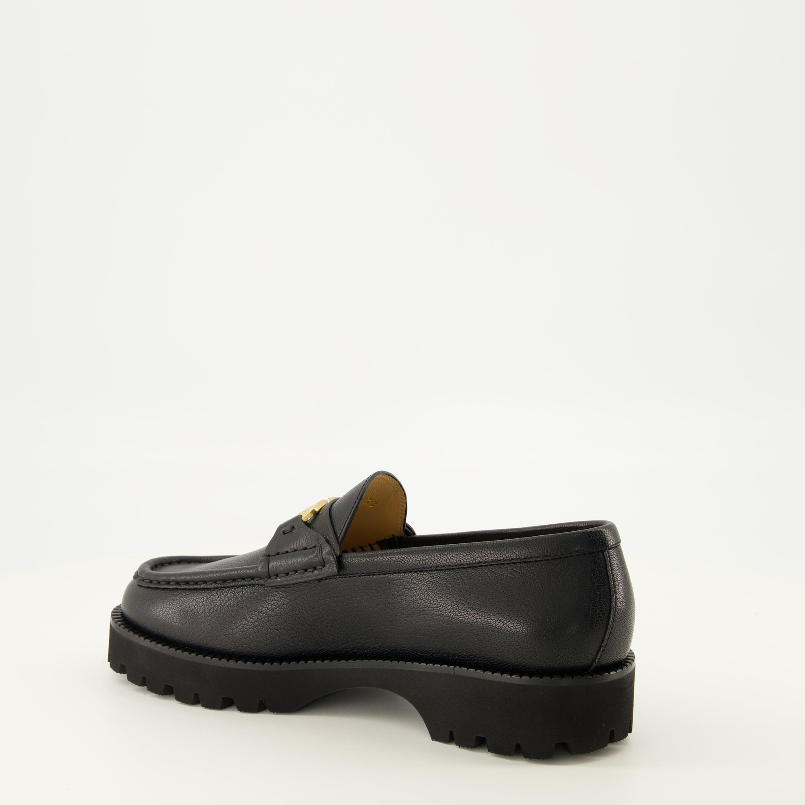 Mocassins VLogo 가죽 로퍼 - 블랙 Valentino Garavani Noir Femme