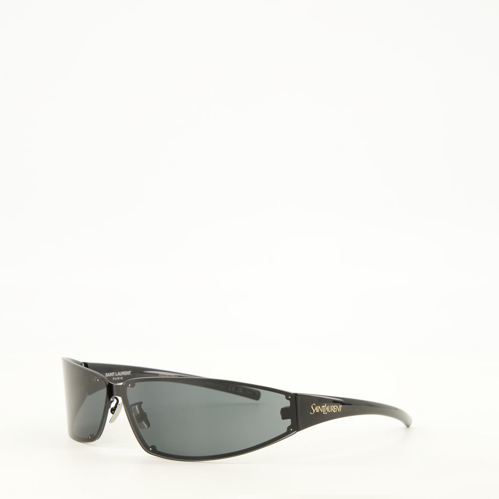 Lunettes SL 963 Schwarze Sonnenbrille Saint Laurent Noir Unisexe