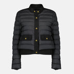 Imagen de la chaqueta corta de plumas Juju negra de la marca Moncler para mujer - Temporada Primavera-Verano 2026 - Vista Frontal