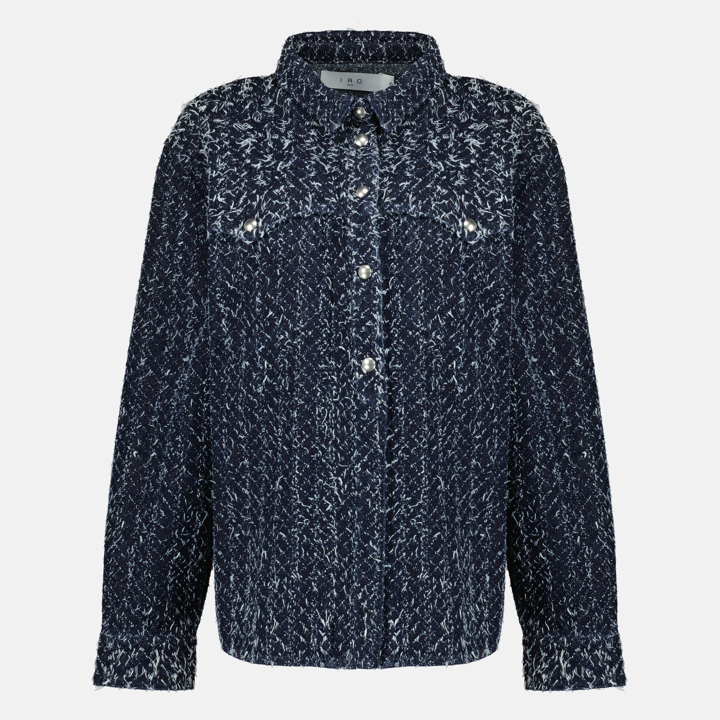 Vestes Camisa de Ganga Boucle em Azul-Marinho Iro Bleu foncé Femme