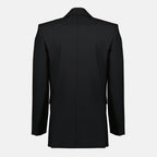 Imagen del blazer negro de lana para hombre de Saint Laurent - Temporada Otoño-Invierno 2025 - Vista Trasera