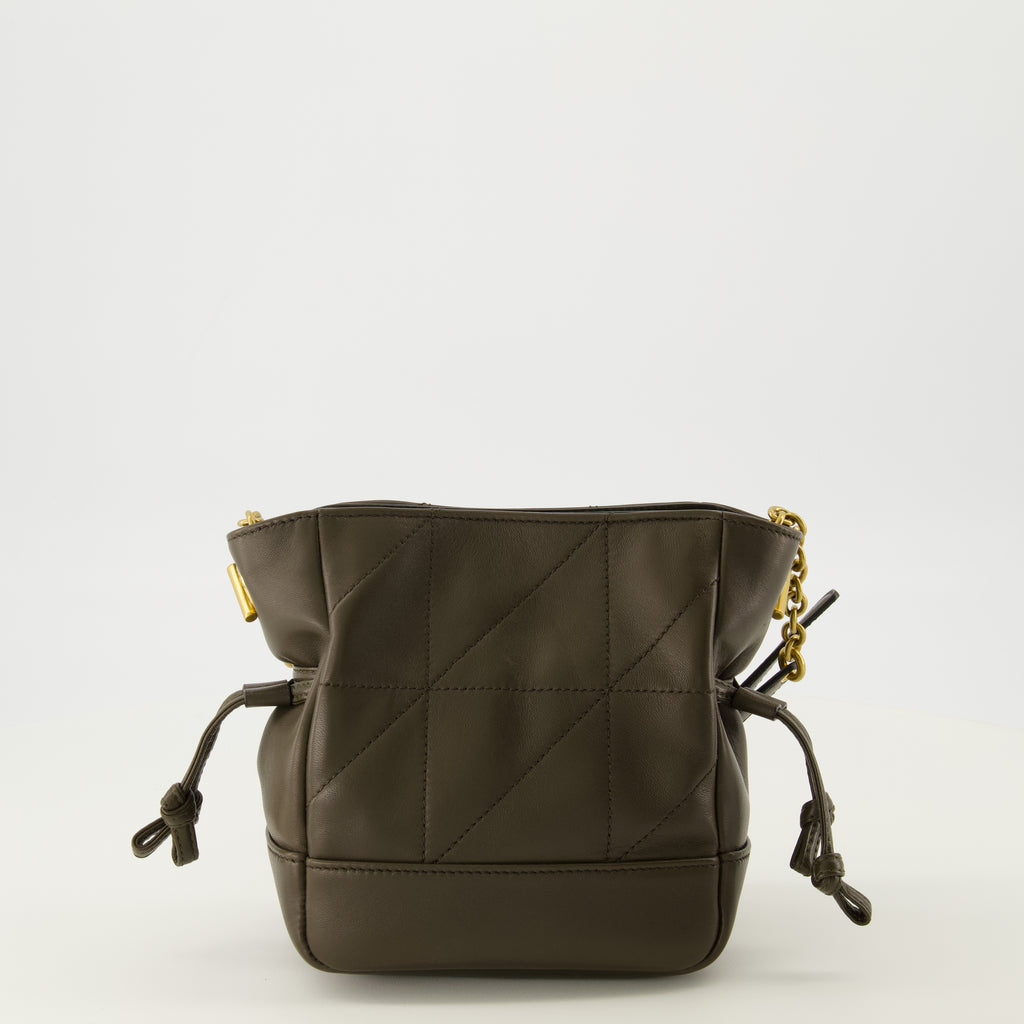 Sacs seau Sac Jamie mini kaki en cuir d'agneau Saint Laurent Marron Femme