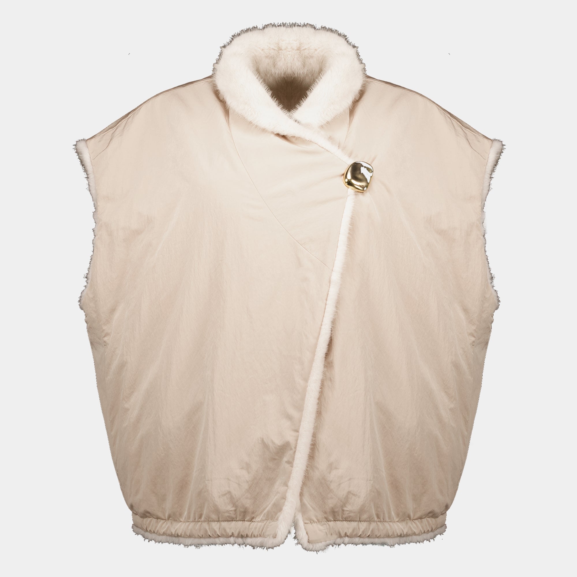 Vestes Chaqueta de plumas Chardonneret de teddy reversible 2 en 1 Moncler Beige Femme