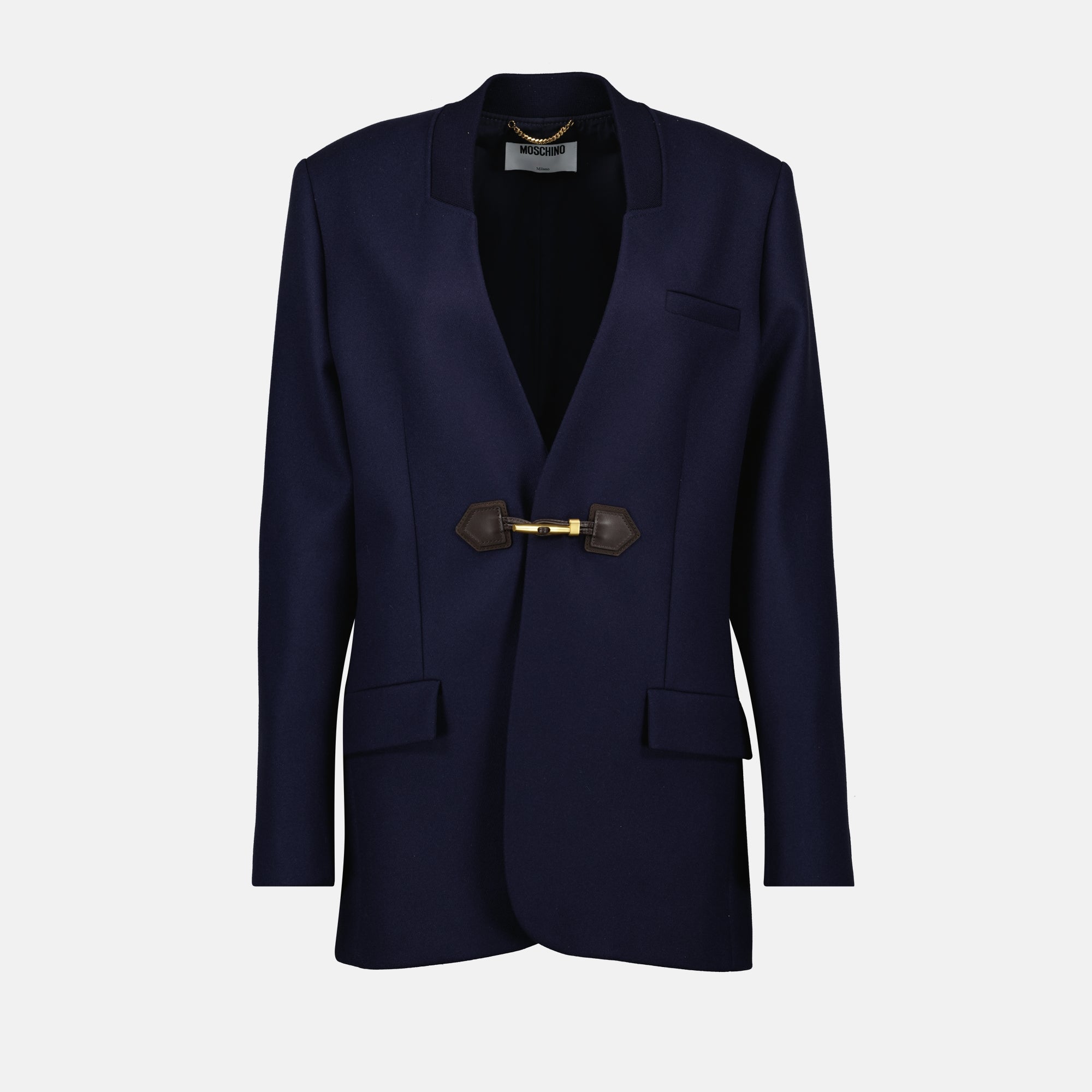 Image de l'article Blazer en laine de la marque Moschino pour Femme - Saison Automne-Hiver 2025 - Vue de Face