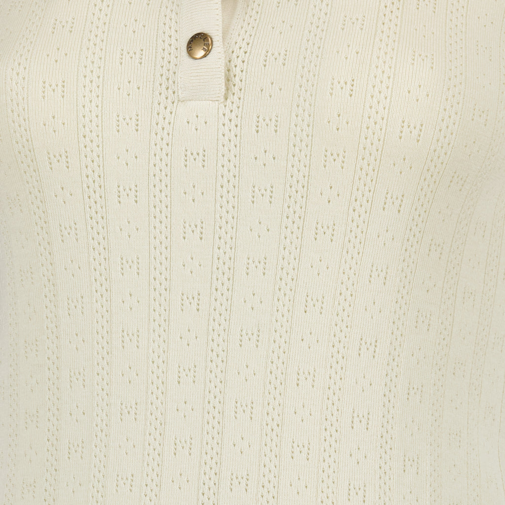 Polos 베이지 패턴 코튼 폴로 Moncler Blanc Femme