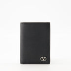 Pequeños artículos de cuero Billetera Vertical VLogo Valentino Garavani Negro Homme