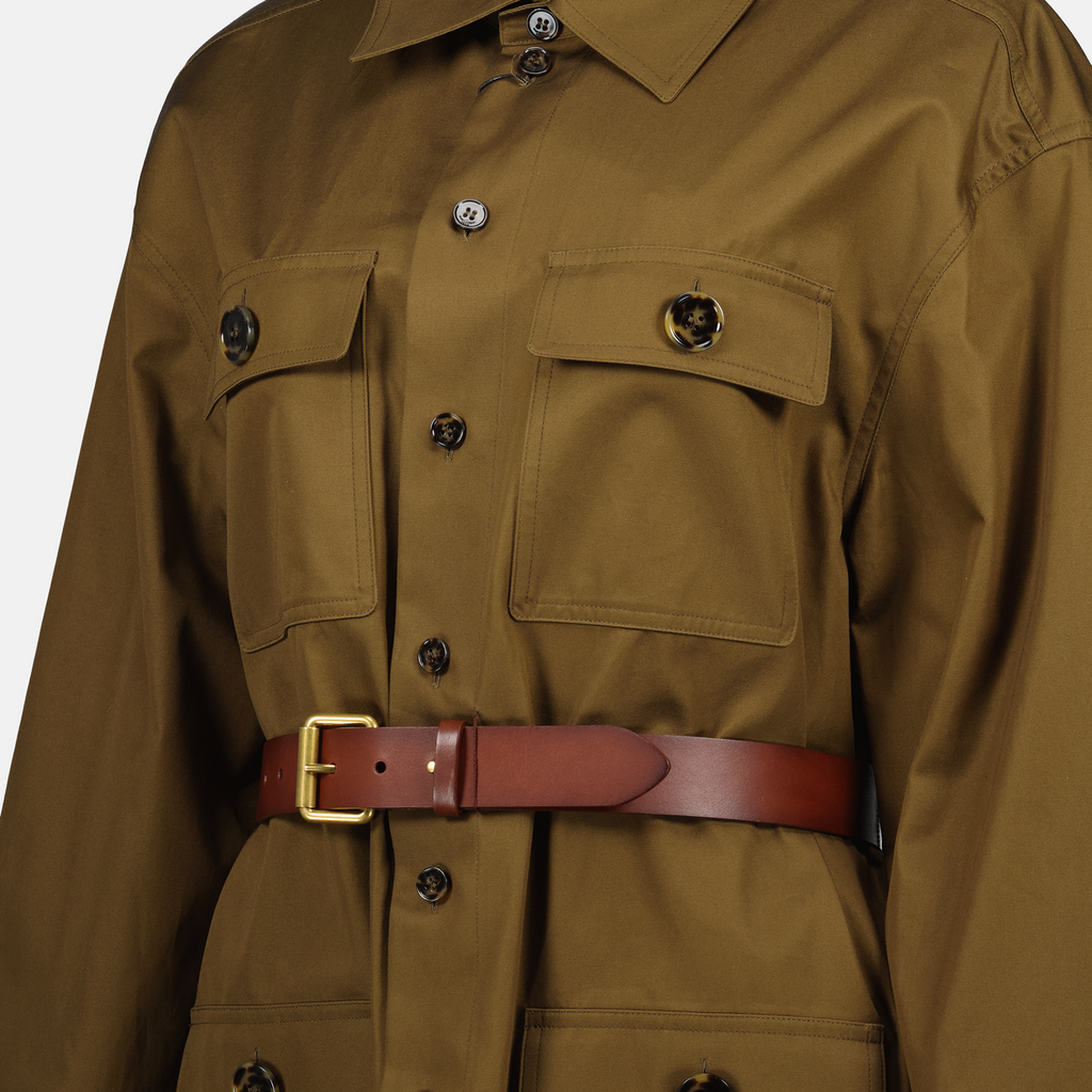 Dresses Shirt Dress Saint Laurent Brown Femme