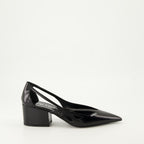 Scarpe con tacco Décolleté in Pelle Lucida Prada Nero Femme