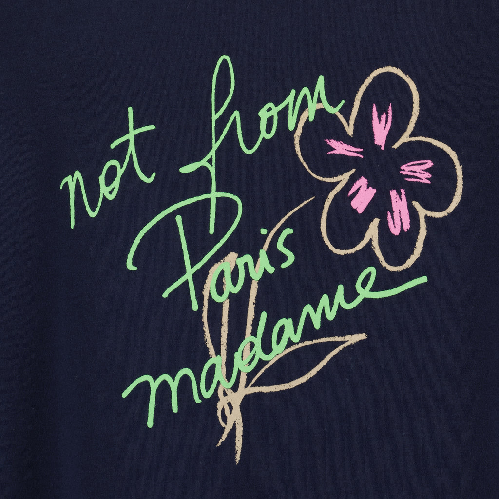 T-shirts T-shirt Slogan Esquisse Drole De Monsieur Bleu foncé Homme