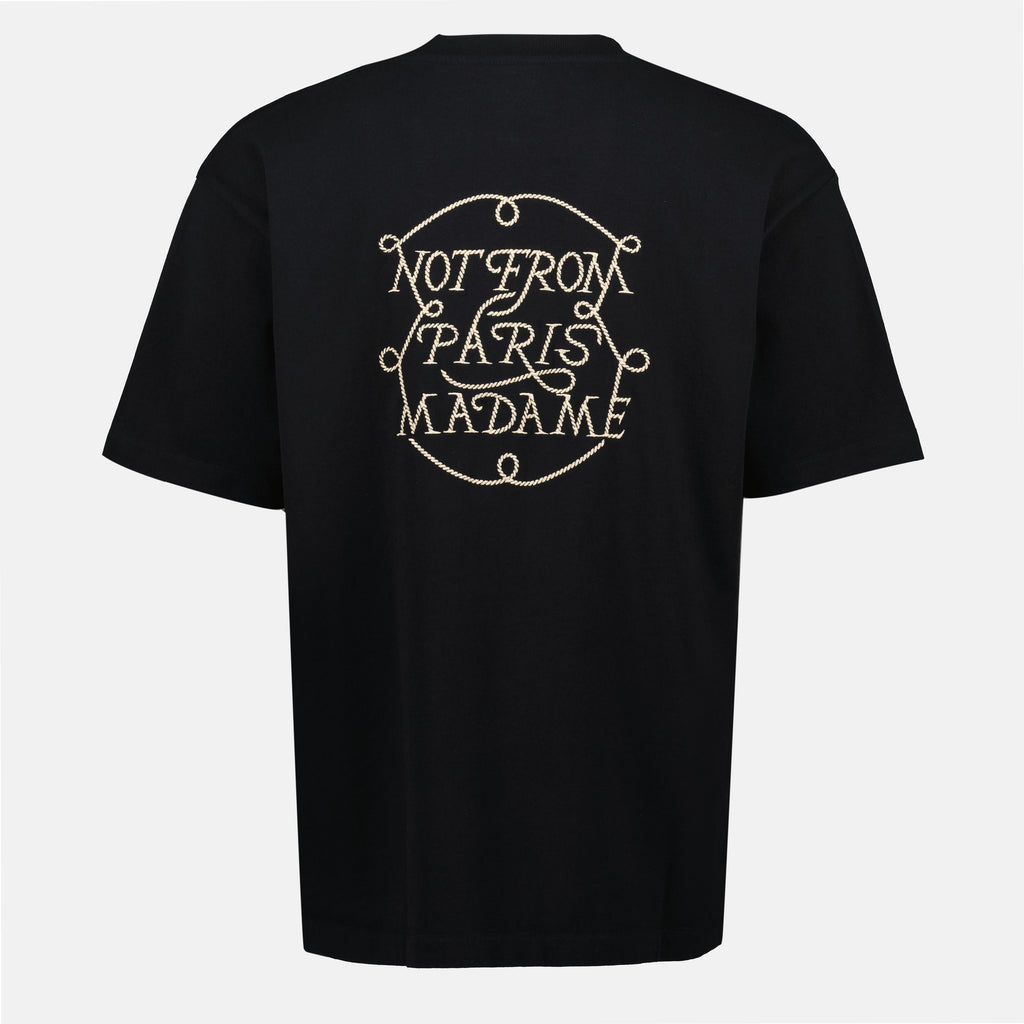 T-shirts T-shirt Slogan Tressé Drole De Monsieur Noir Homme
