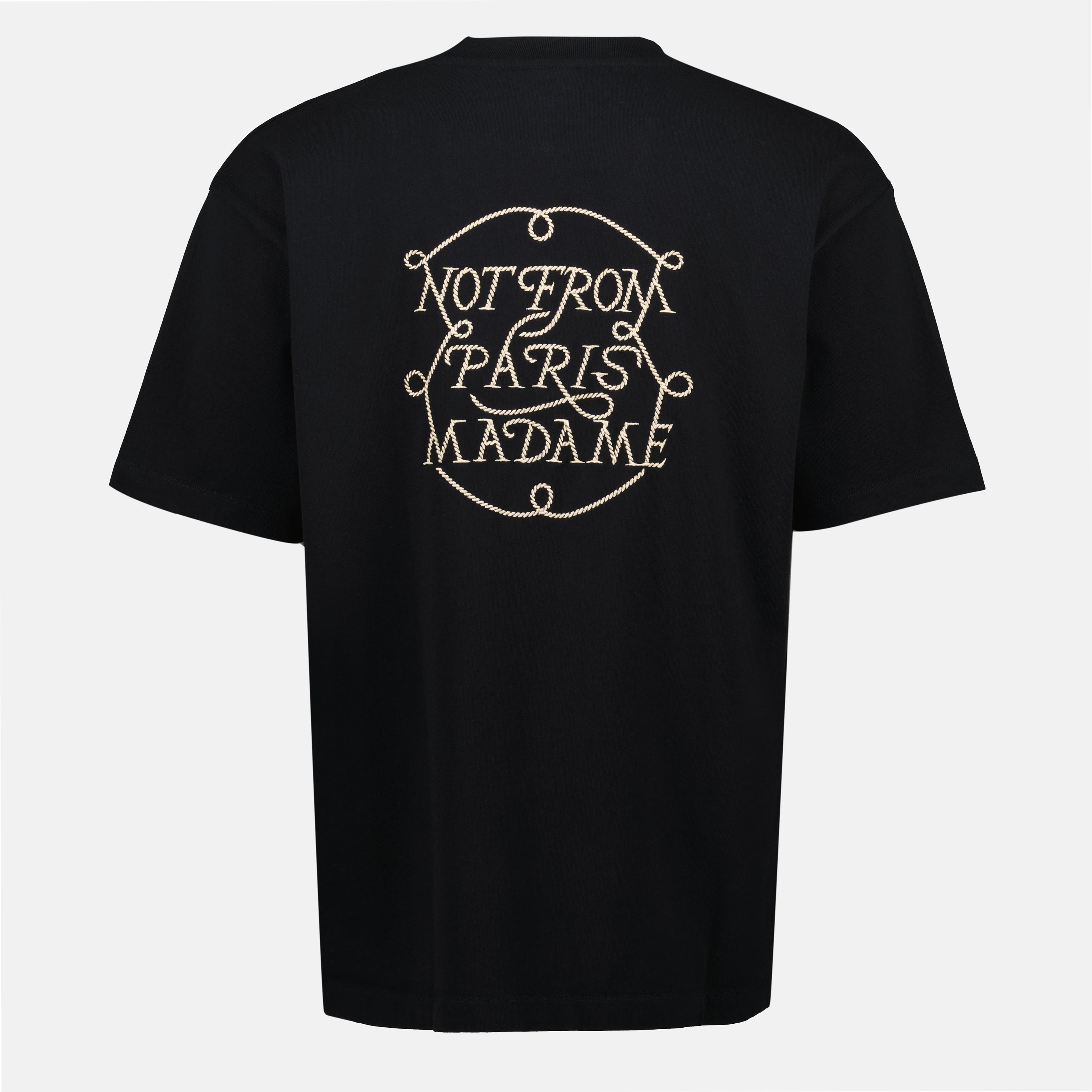 T-shirts T-shirt Slogan Tressé Drole De Monsieur Noir Homme