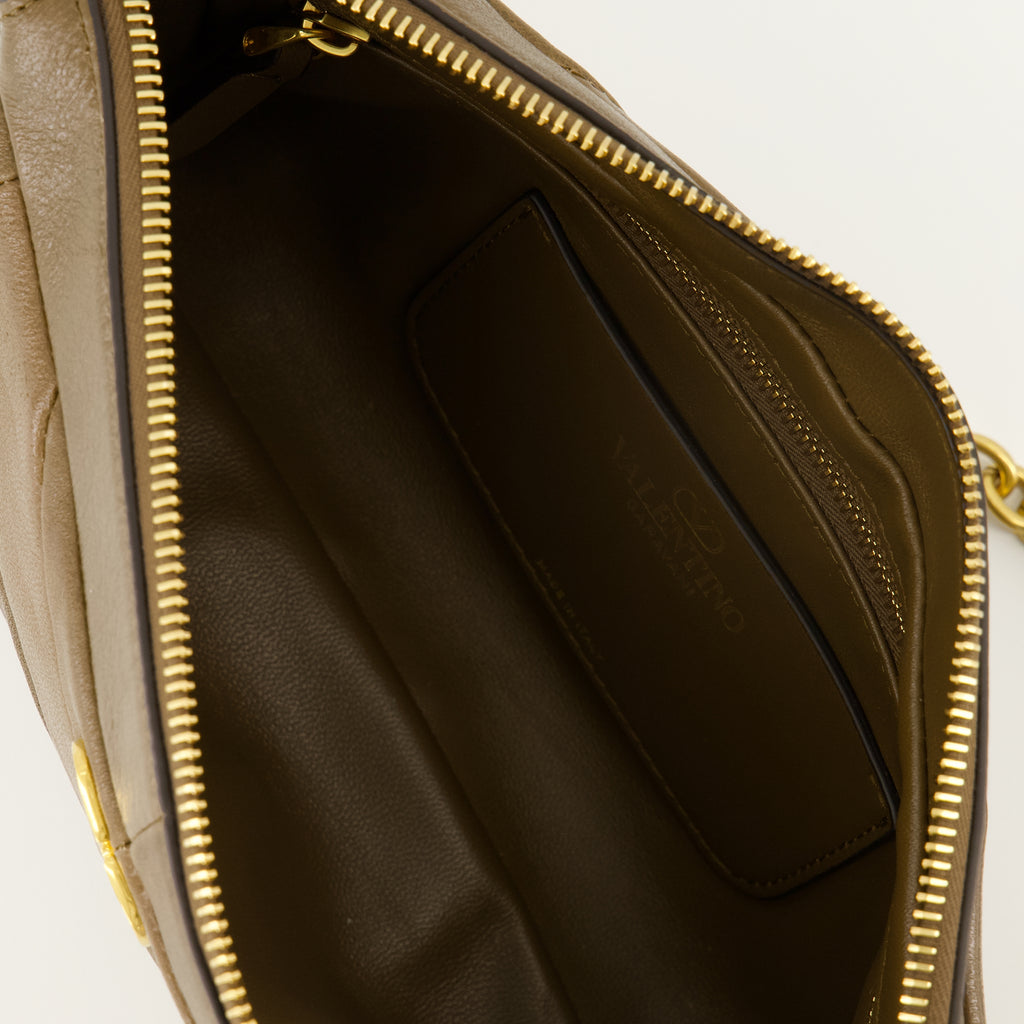 Sacs bandoulière Panthea Kleine Brown Leder Tasche Valentino Garavani Kaki Femme