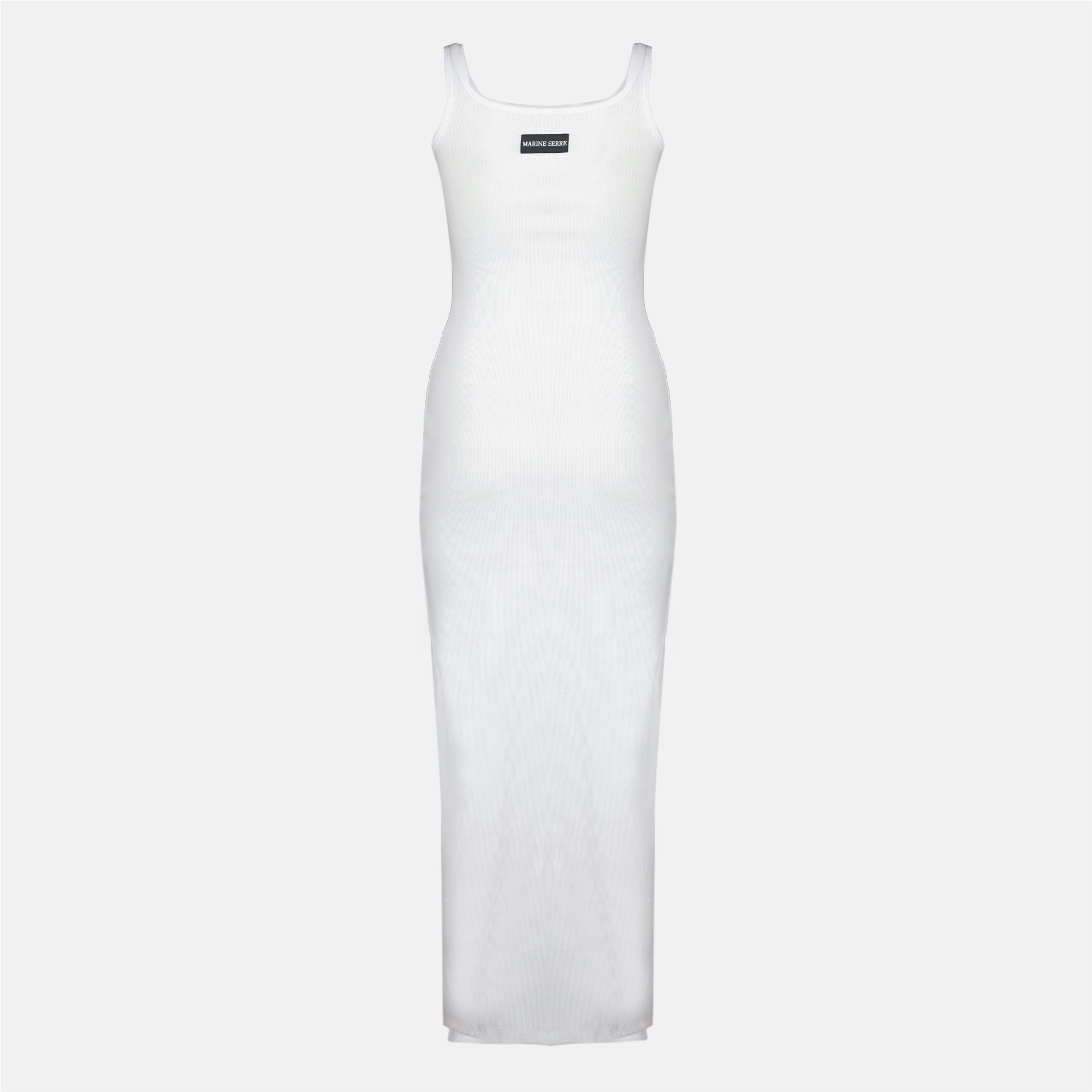 Robes Abito lungo bianco in cotone Marine Serre Blanc Femme