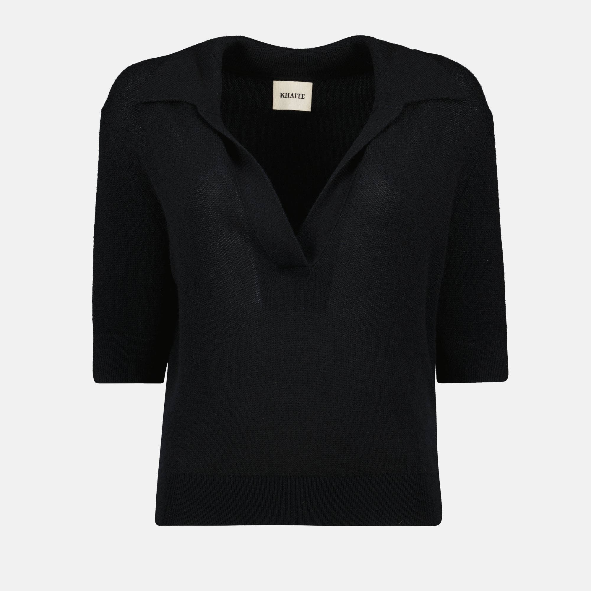 폴로 셔츠 Polo Shrunken Jo Khaite 검은색 Femme