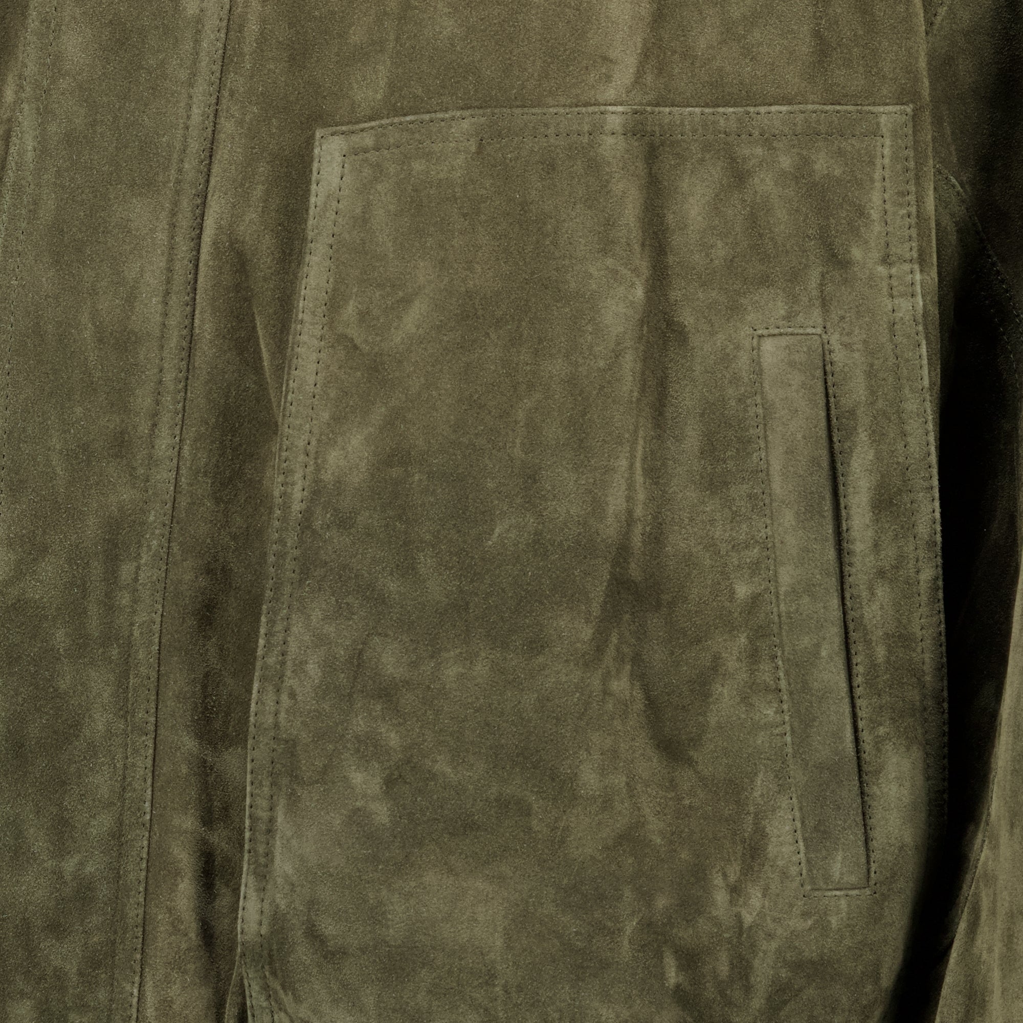 Vestes Bomber de ante de cuero kaki Saint Laurent Kaki Homme