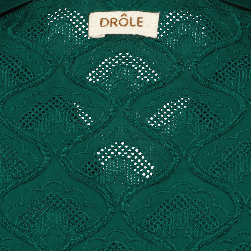 Chemises Chemise brodée tapisserie Drole De Monsieur Vert Homme