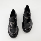 Loafers Mocassins Chocolate Prada Black Femme