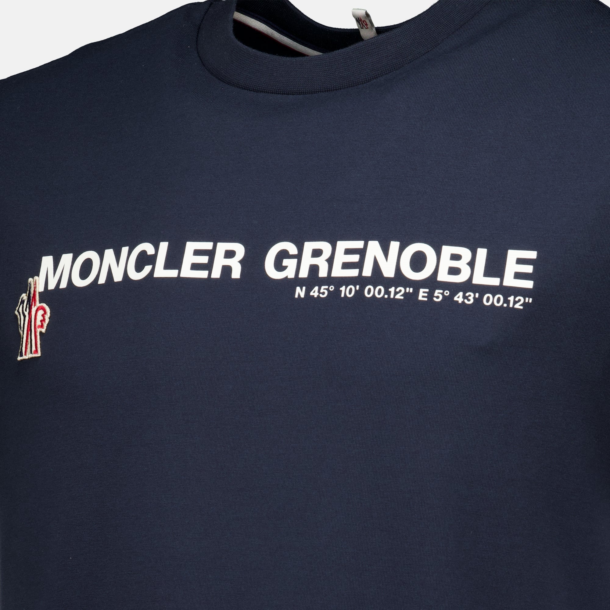 Monclerのネイビーブルー刺繍ロゴTシャツ - 男性用 – myCompañero