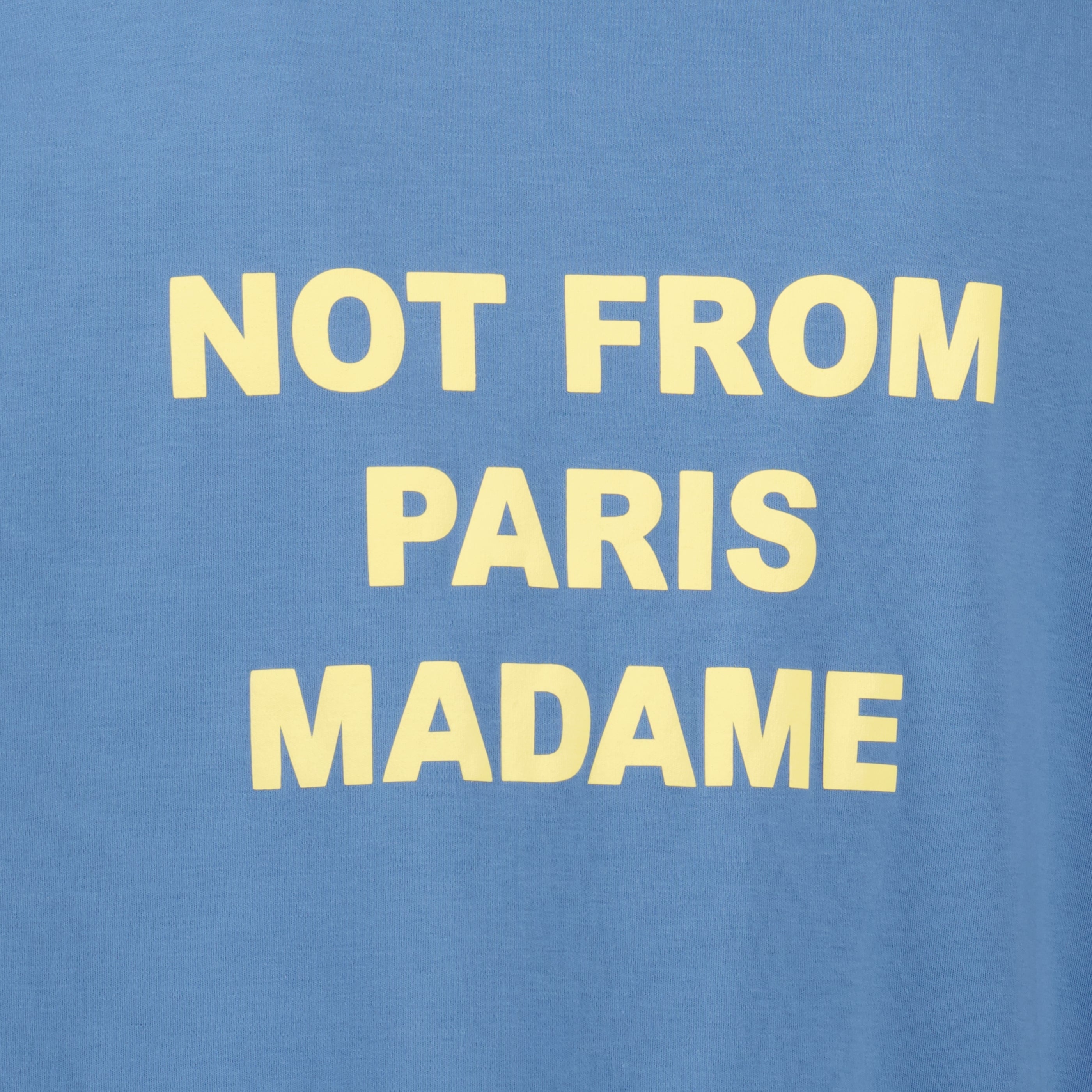 Image de l'article T-shirt bleu slogan de la marque Drole De Monsieur pour Homme - Saison Printemps-Été 2026 - Vue détaillée_2