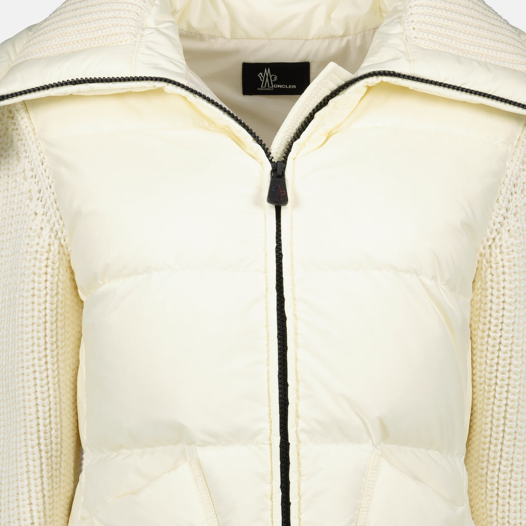 Image de l'article Cardigan zippé en laine blanc de la marque Moncler Grenoble pour Femme - Saison Automne-Hiver 2025 - Vue détaillée_2