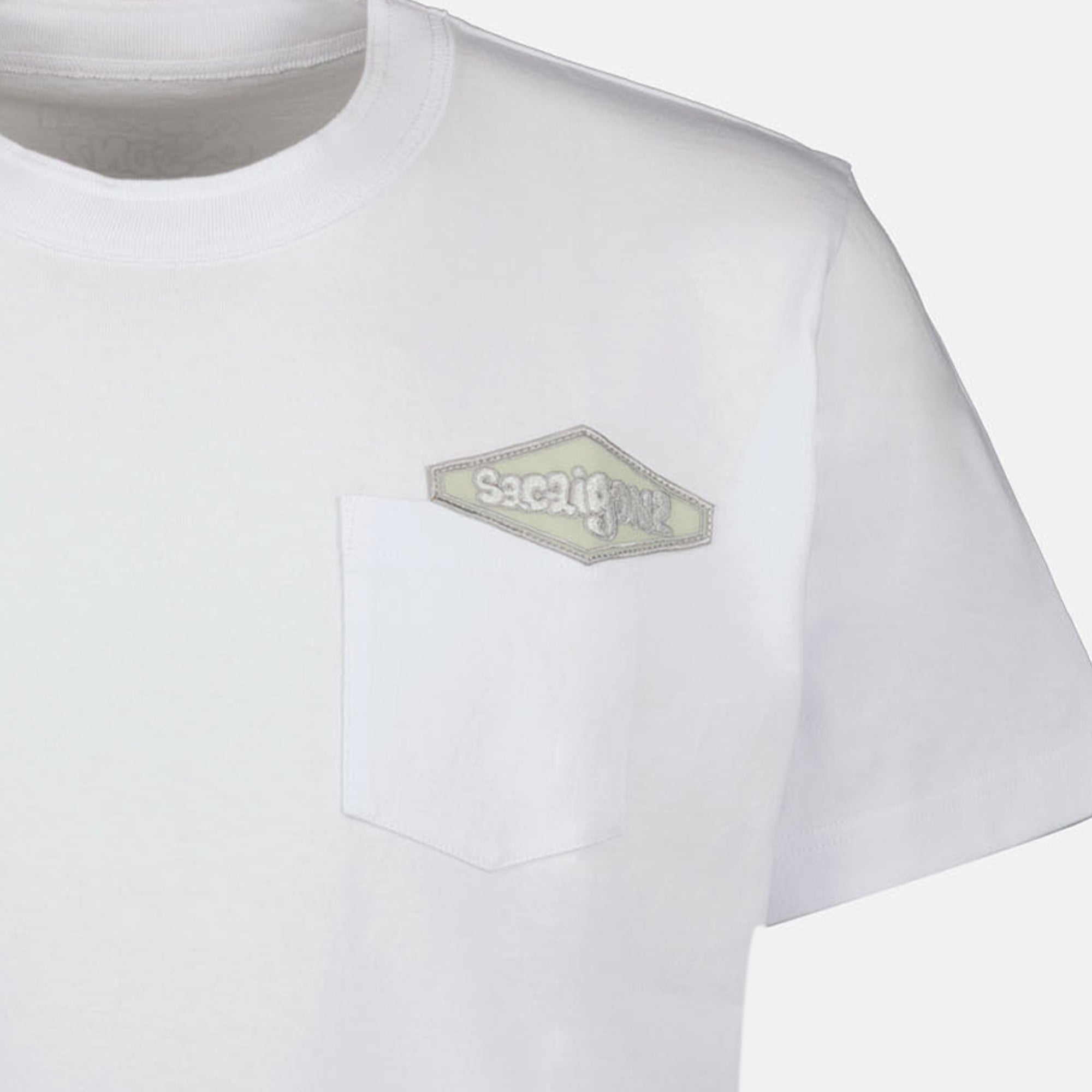 T-shirts Logo T-Shirt Sacai White Homme