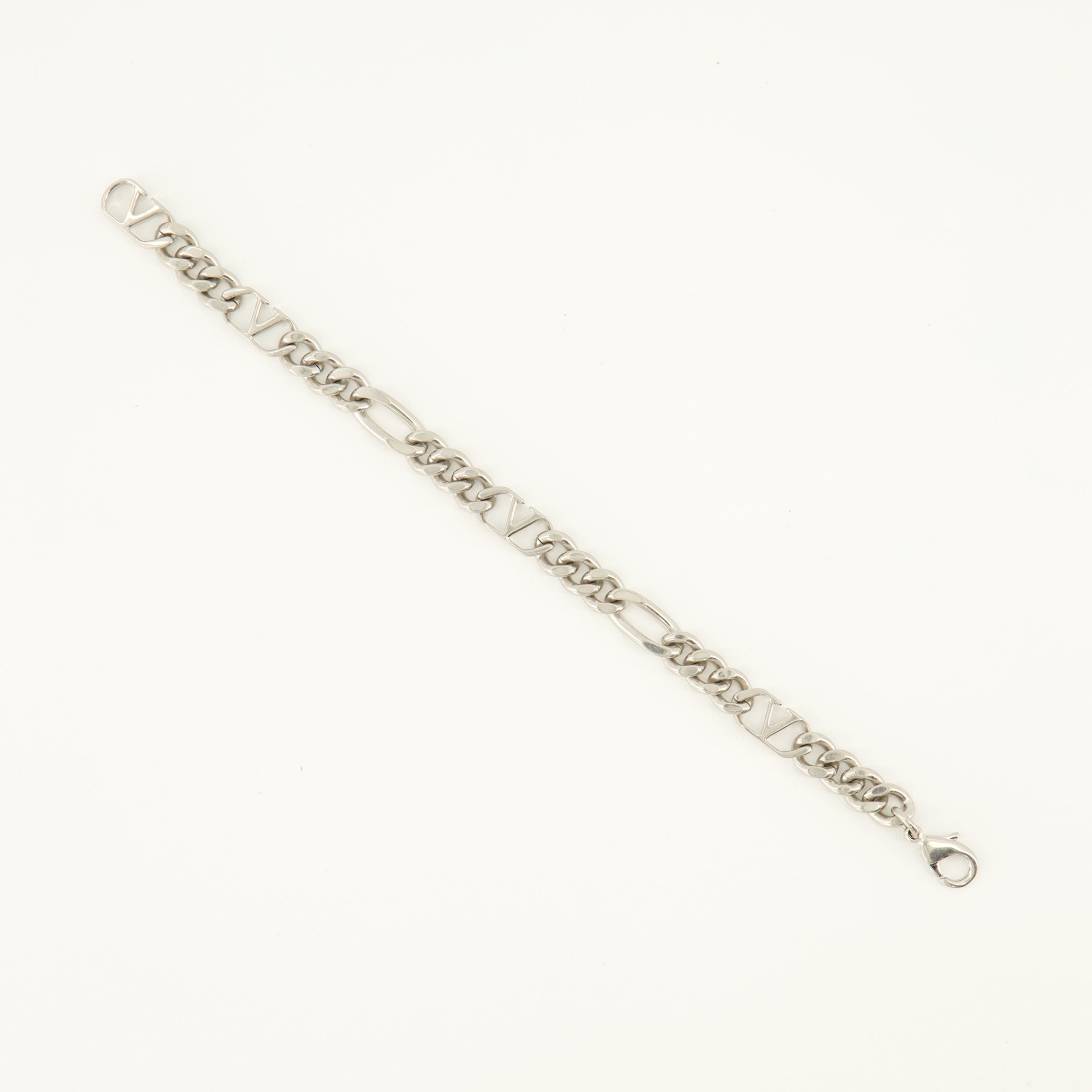 Bijoux Pulsera de Metal VLogo Valentino Garavani Argenté Homme