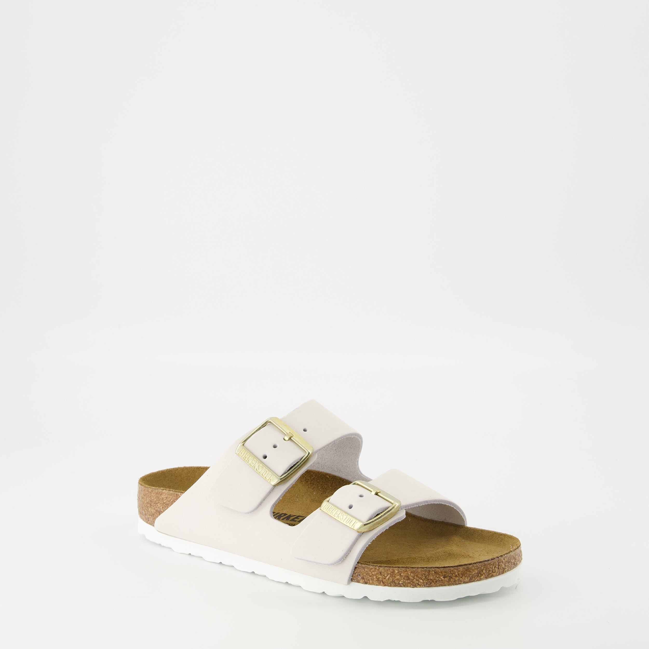 Chaussures ouvertes Sandales Arizona grises Birkenstock Blanc Femme