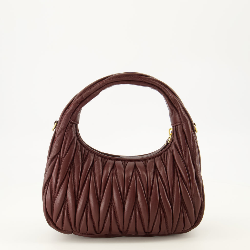 Sacs à main et épaule Hobo Wander Bag Bordeaux Miu Miu Bordeaux Femme