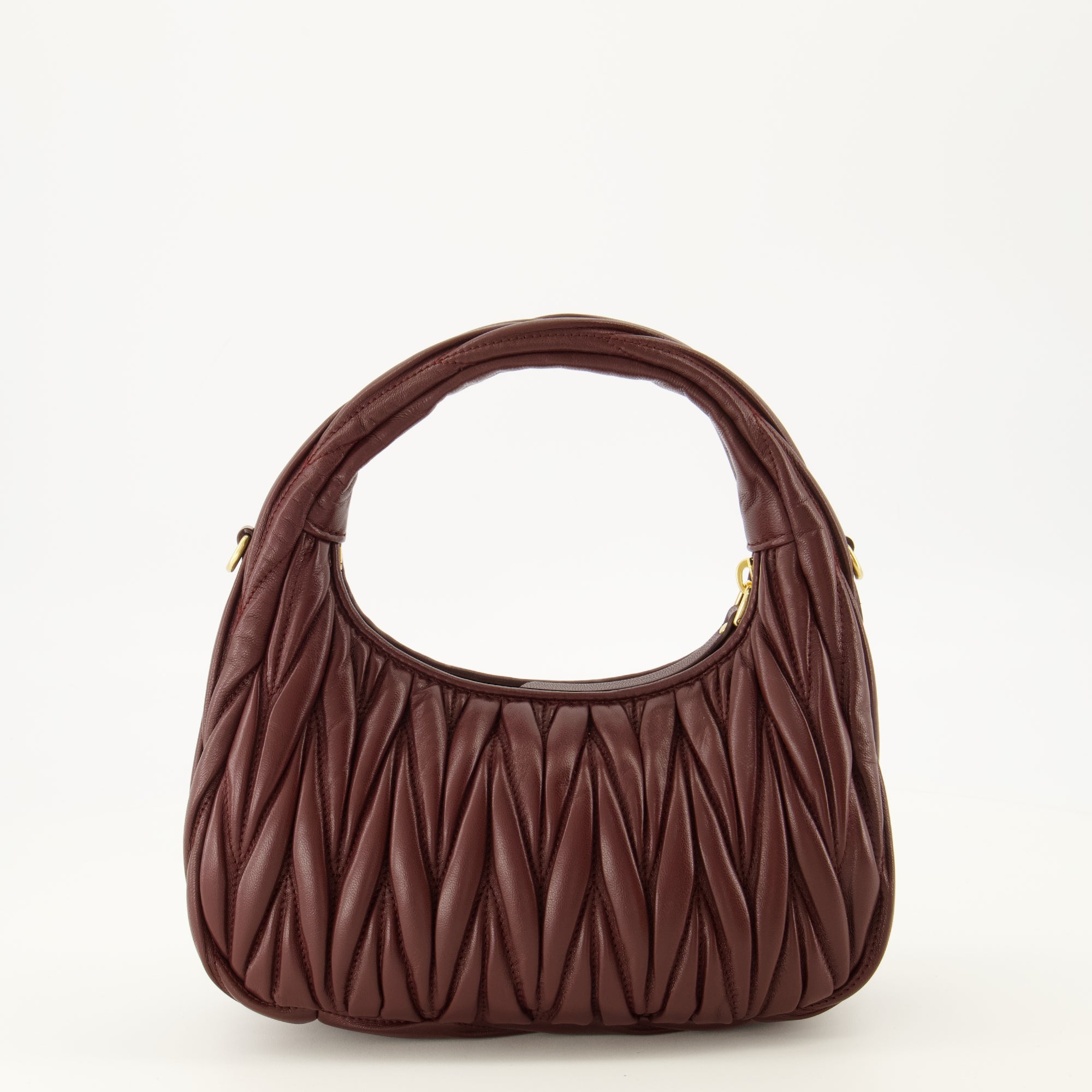 Sacs à main et épaule Hobo Wander Bag Bordeaux Miu Miu Bordeaux Femme